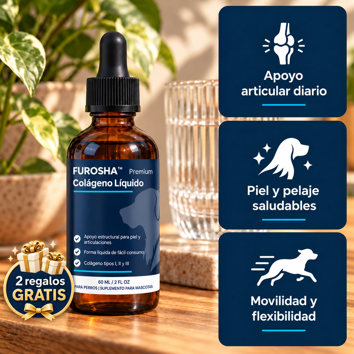 FUROSHA™ Colágeno Líquido Para Perros