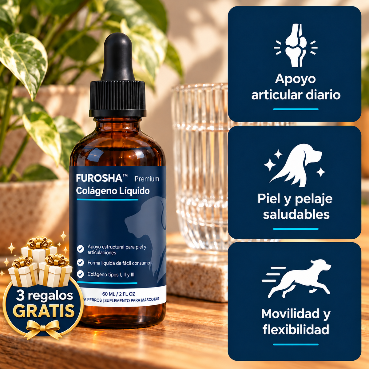 FUROSHA™ Colágeno Líquido Para Perros
